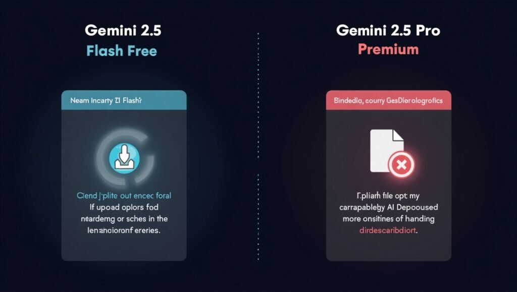 Gemini 2.5 Flash (Free) and Gemini 2.5 Pro compare